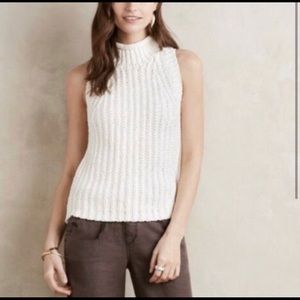 Anthropologie Moth Rolled Neck Sweater Slvls Sz M